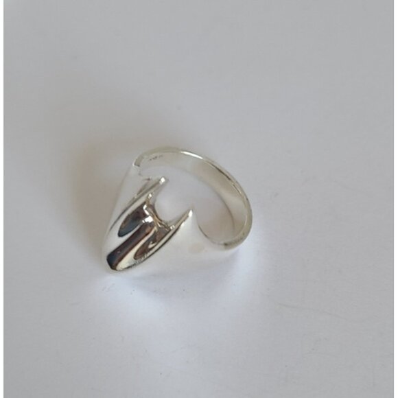 Vintage Unique Chunky Sterling Silver Avant Garde Ring 8 - Picture 6 of 10